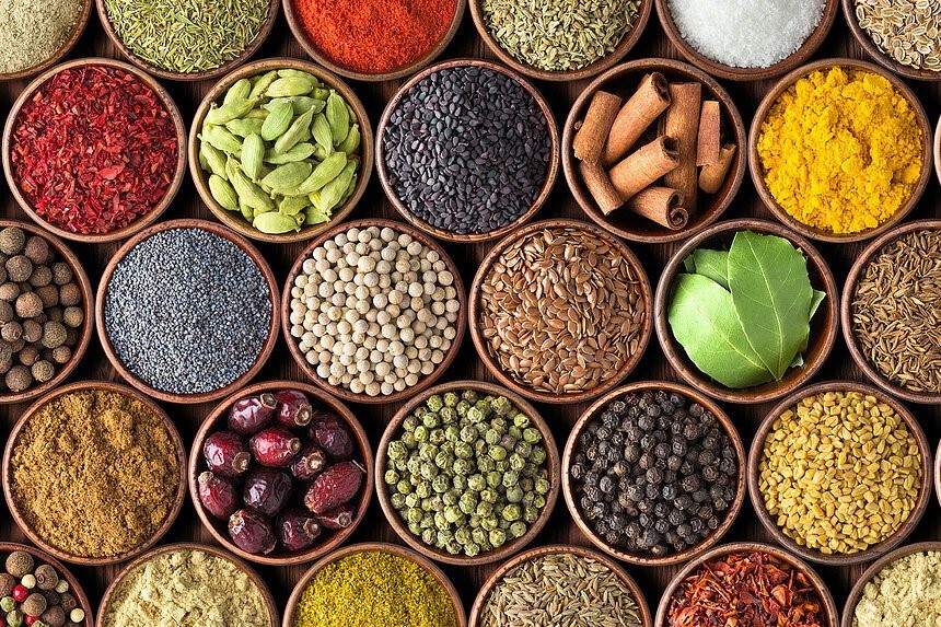 different type of spices